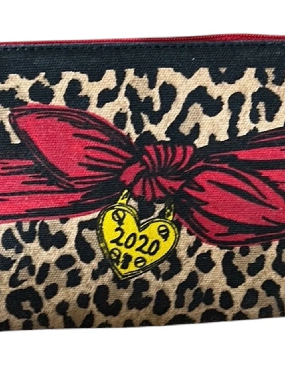 Brighton Leopard Print Wristlet Clutch with Red Heart Accent - Picture 3 of 7
